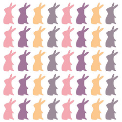 spring bunnies design pattern texture vector image