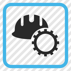development hardhat icon in a frame vector image