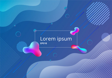 fluid style gradient geometric shapes composition vector image