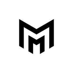 Monogram logo hexagon mc initials Royalty Free Vector Image