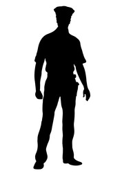 Police Officer Silhouette vector