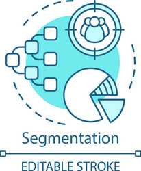 Segmentation Icon - Marketing & Targeting vector image