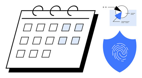 digital scheduling with privacy and data analytics vector image