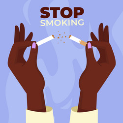 Quit smoking pack cigarettes template Royalty Free Vector