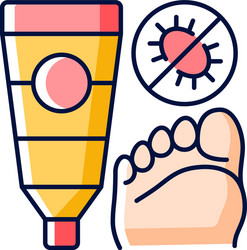 Antifungal cream rgb color icon vector