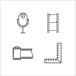 design and studio simple linear icon setsimple vector image
