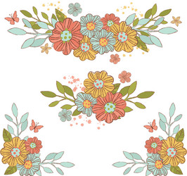 Floral Spring Wreath Vector Image