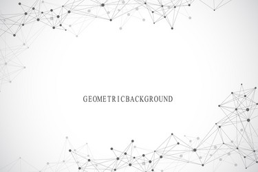 geometric abstract background with connected lines vector image