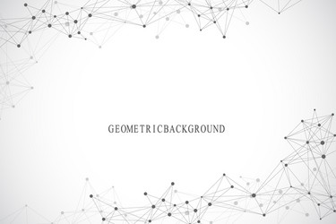 geometric abstract background with connected lines vector