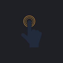 hand click computer symbol vector image