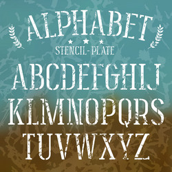 Vintage serif lettering font Royalty Free Vector Image