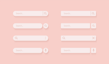 3d search bar browser button for website and ui vector image