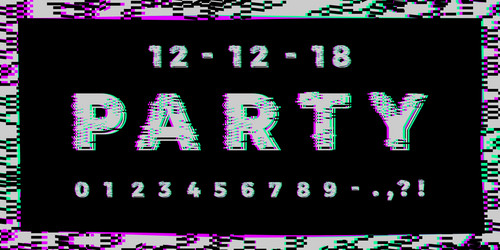 abstract distorted glitch colorful numbers from 0 vector image