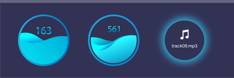 Circle bar ui ux kit interface vector