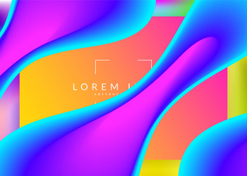 liquid fluid with dynamic elements and shapes vector image