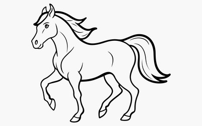 horse line art Vector Image