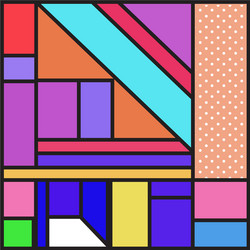 abstract geometric colorful background memphis vector