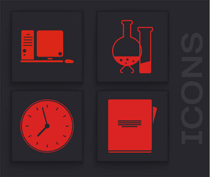 set notebook computer monitor with keyboard vector image