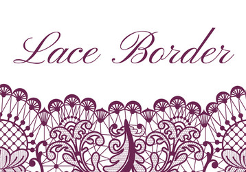Red Lace Card Border Vector Image
