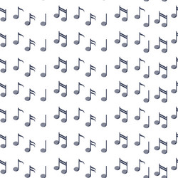 seamless pattern with notes in flat style vector image
