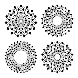 abstract geometric circle patterns elements vector image