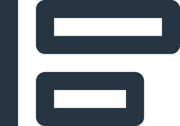 Align icon editable stroke linear Royalty Free Vector Image