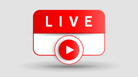 live button play start interface design element vector image