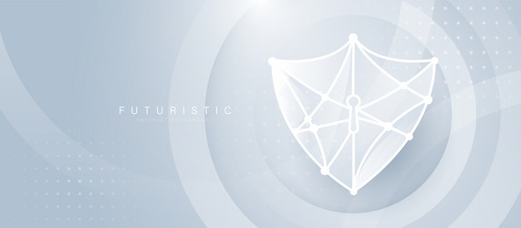 shield low polygonal wireframe and mesh style vector image