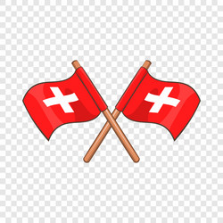 Switzerland flags icon cartoon style vector