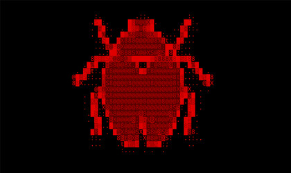 abstract red background with binary code numbers vector image