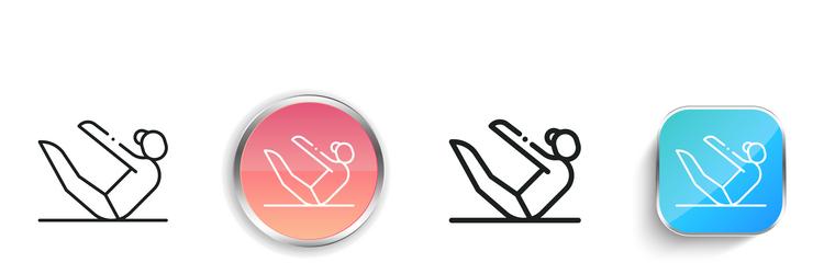locust icon thin linear regular and button style vector image