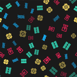 set line cryptocurrency bitcoin in circuit mining vector image
