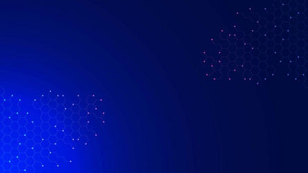abstract hexagon with particles vector image