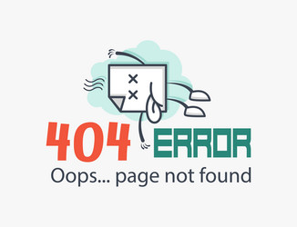 funny 404 error concept web page not found sign vector image