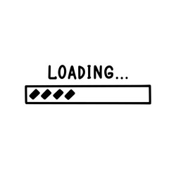 Loading status and progress bar vector