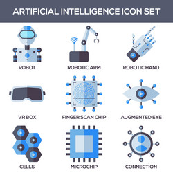 pg71 artificial intelligence icons 08 feb vector image