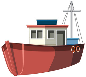 A fishing man boat isolated vector