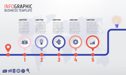 Timeline Workflow Diagram Template vector image