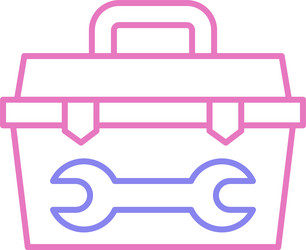toolbox line two colour icon vector image