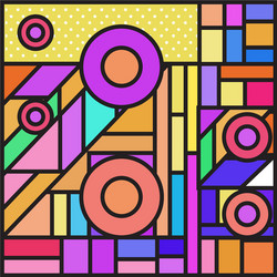 abstract geometric colorful background memphis vector