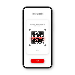 qr code scanner reader app for smartphone vector image