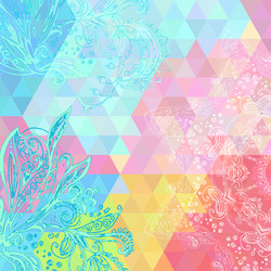 Rainbow Triangular Pattern vector image