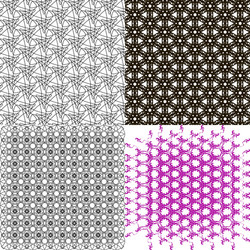 geometric patterns tiling set of abstract vintage vector image