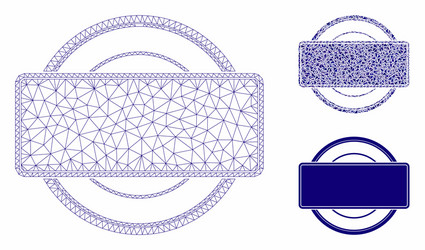 round and rectangle frame mesh 2d model vector image