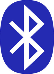 Bluetooth sign logo vector