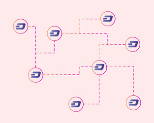 Dash blockchain technology style background vector