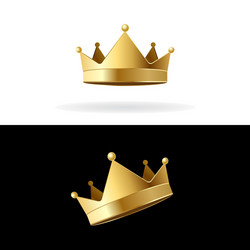 Set gold crowns Royalty Free Vector Image - VectorStock