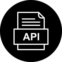 Api file document icon vector