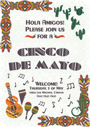 Cinco de Mayo Fiesta Poster Vector Image