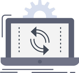 data processing analysis reporting sync flat vector image